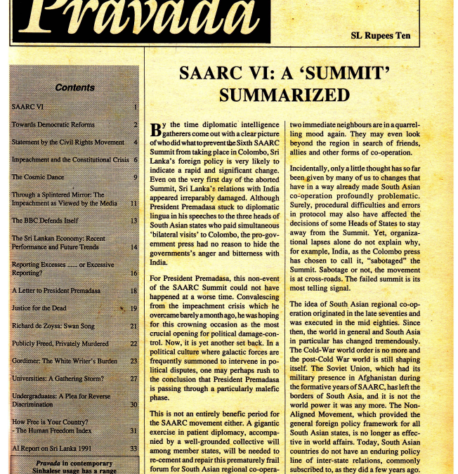 Pravada Vol. 1 No. 1