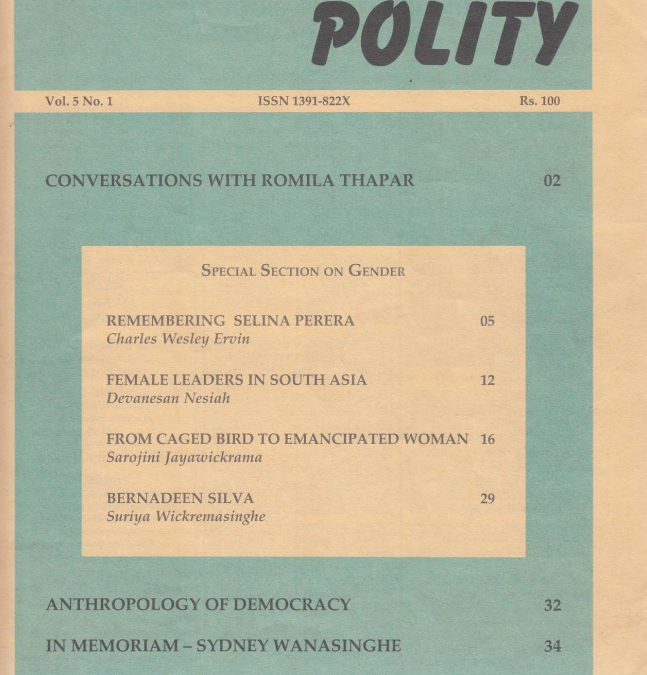 Polity Vol. 5 No. 1