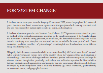 For ‘System Change’